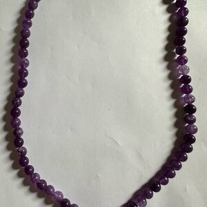 Luxurious Purple Amethyst Necklace Classic Strand Design